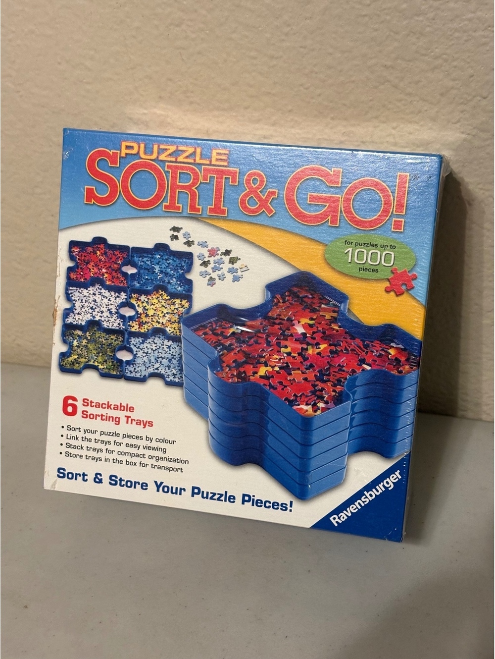 Ravensburger Puzzle Sort & Go! 6 Stackable Sorting Trays for Puzzle Pieces